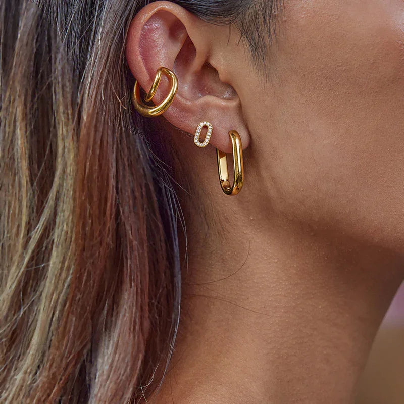 gold stud earrings
