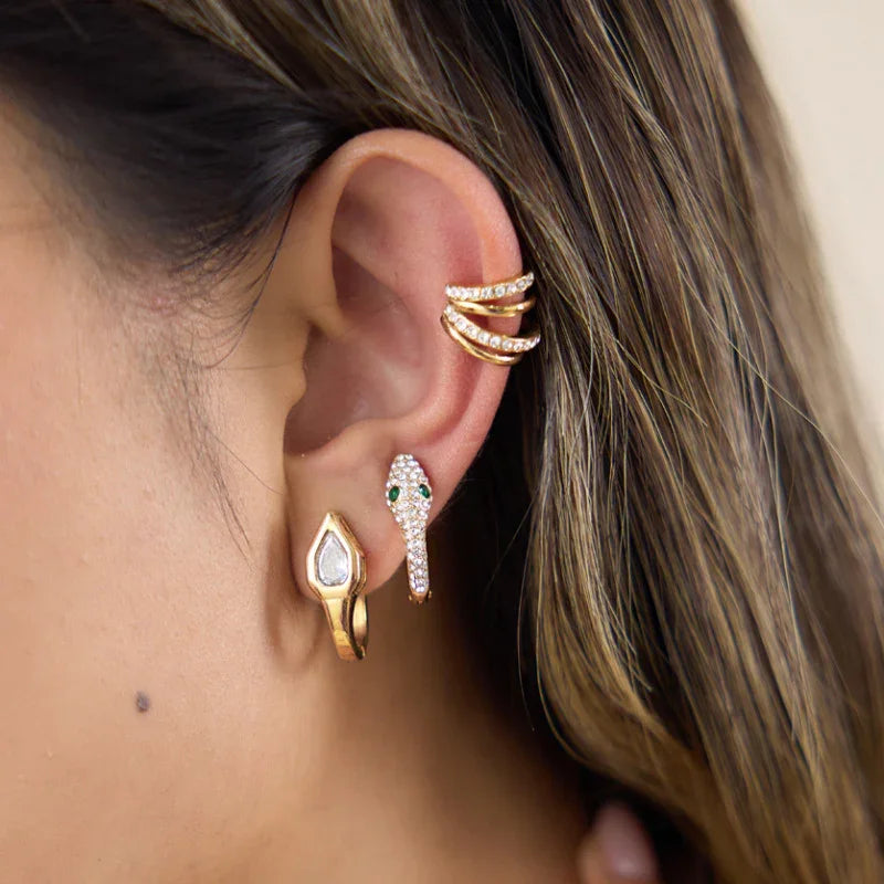 gold stud earrings for ladies
