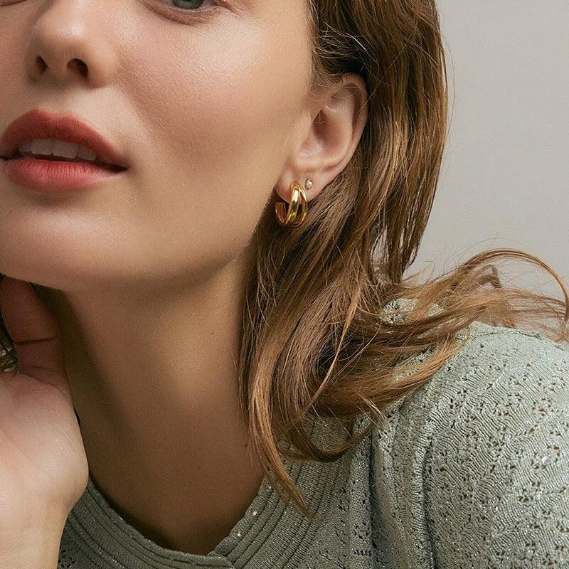 gold stud earrings for women
