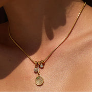 gold tennis necklace womens