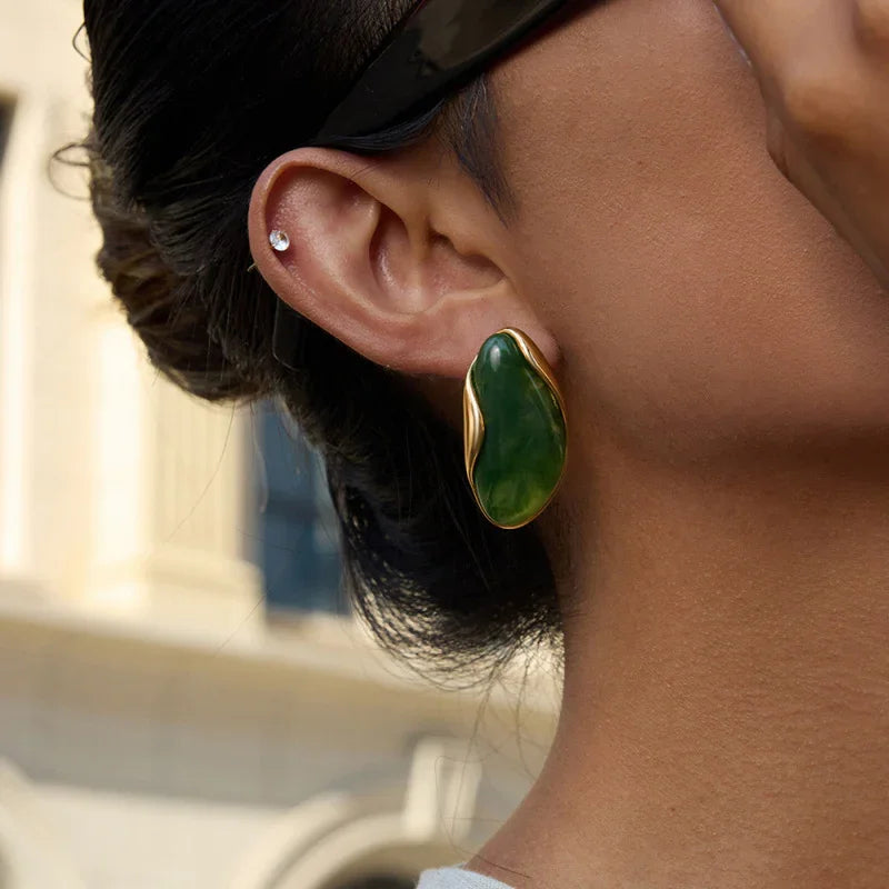 green earings