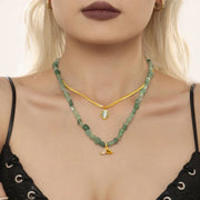 green gemstone necklace