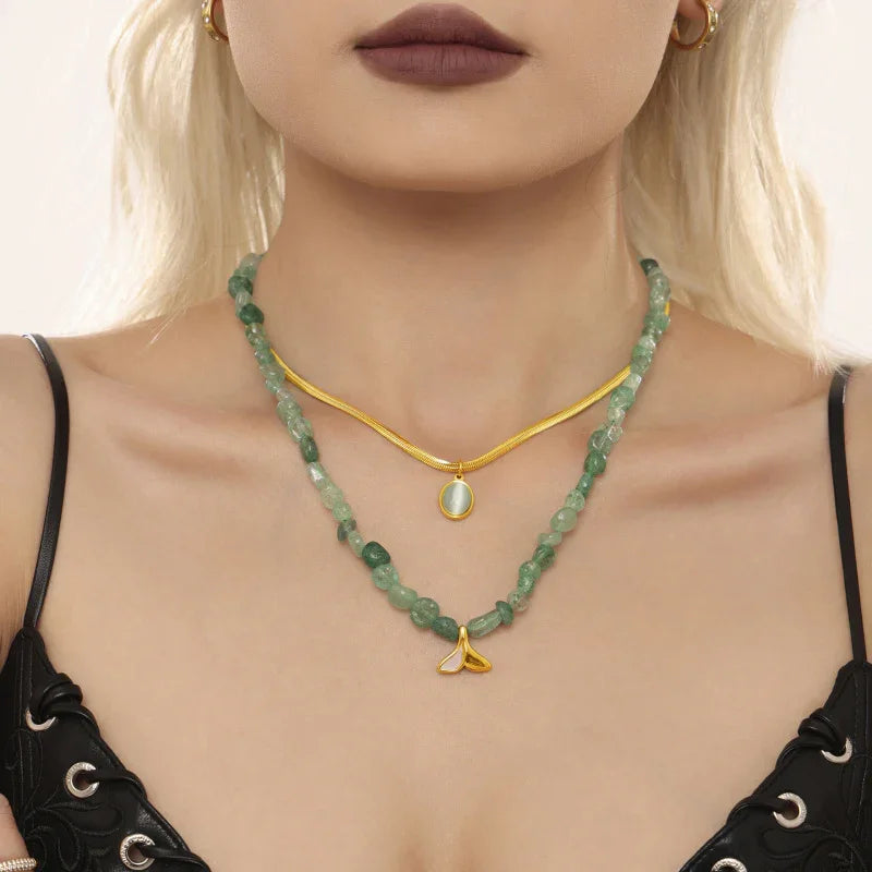 green gemstone necklace