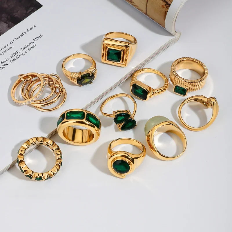 green rings for women