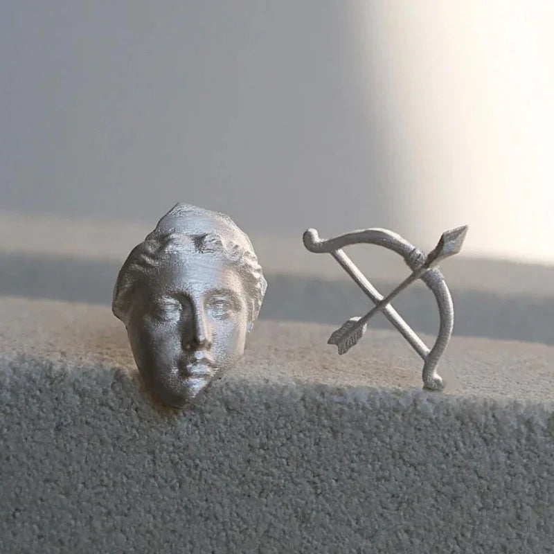 handmade copper and silver earrings