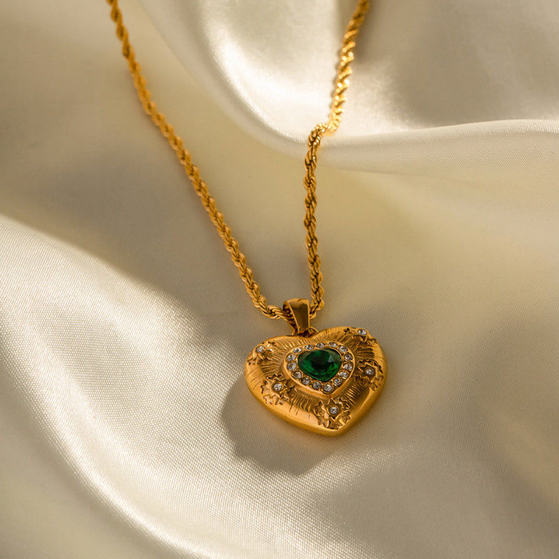 heart cz pendant