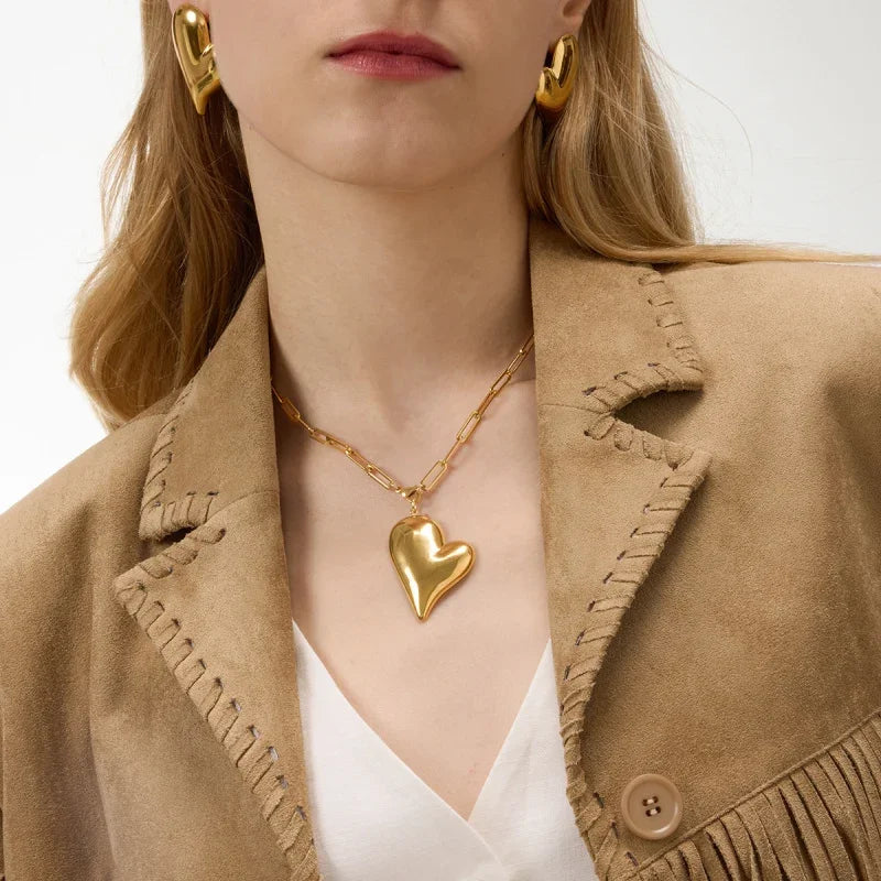 heart necklace women