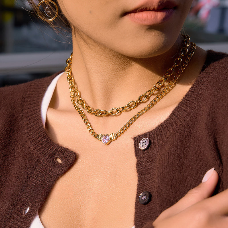 heart pendant necklace gold