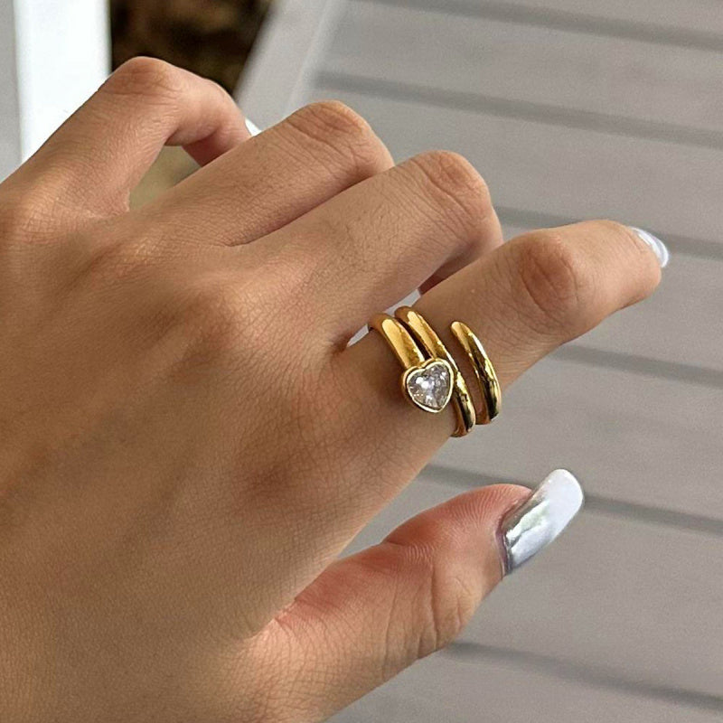 heart shape finger ring