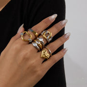 heart shape ring for couple