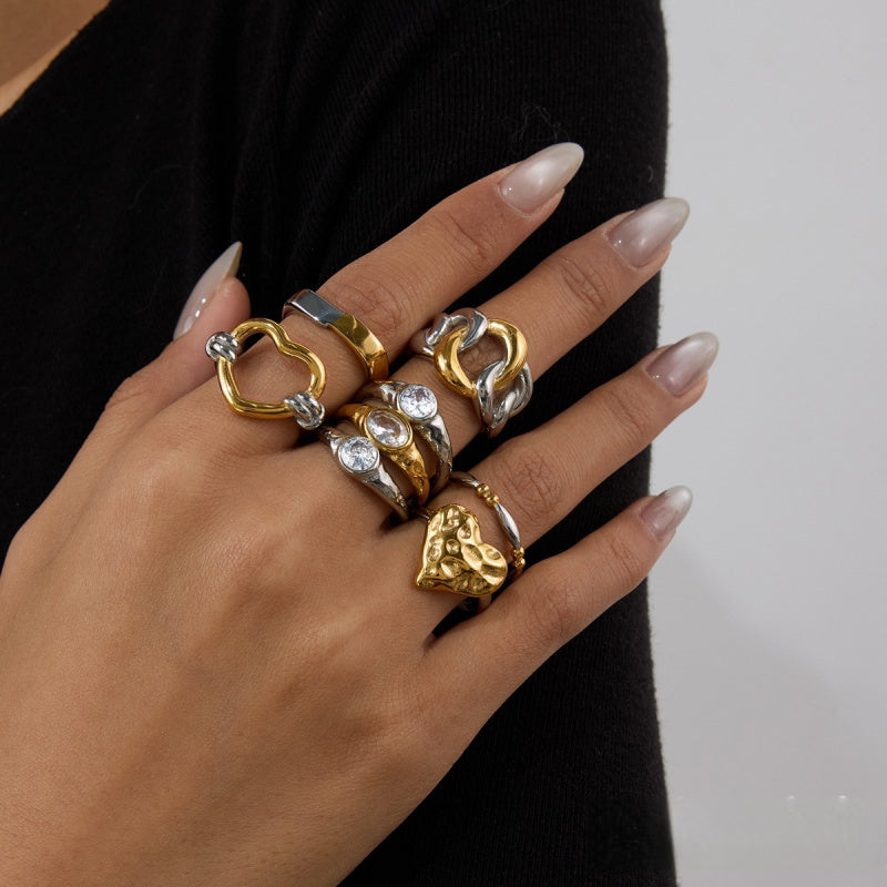 heart shape ring for couple