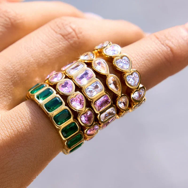 heart shaped gold ring for girl