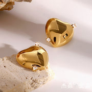 heart stud earrings