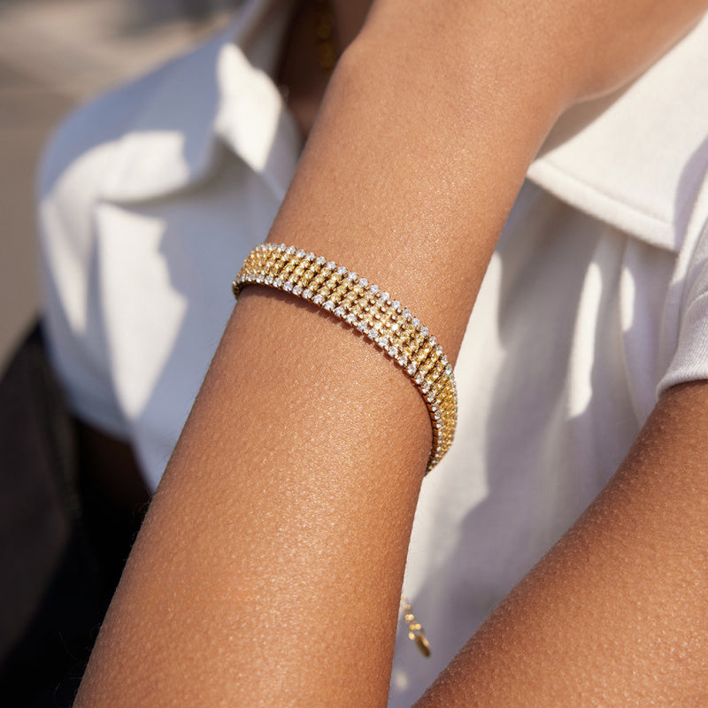 high quality cubic zirconia tennis bracelet