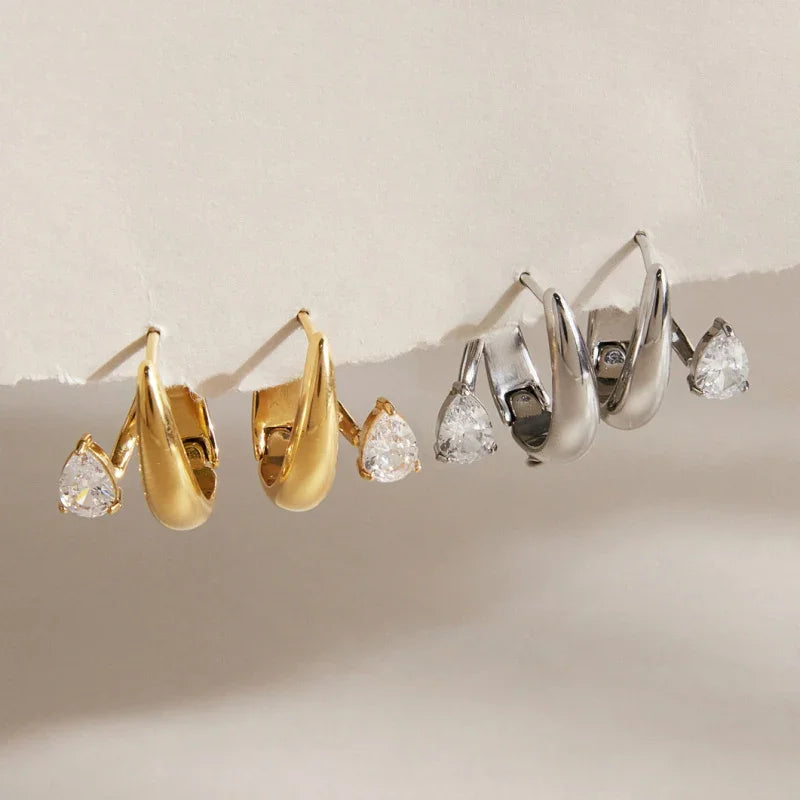 hoop diamond earrings for women
