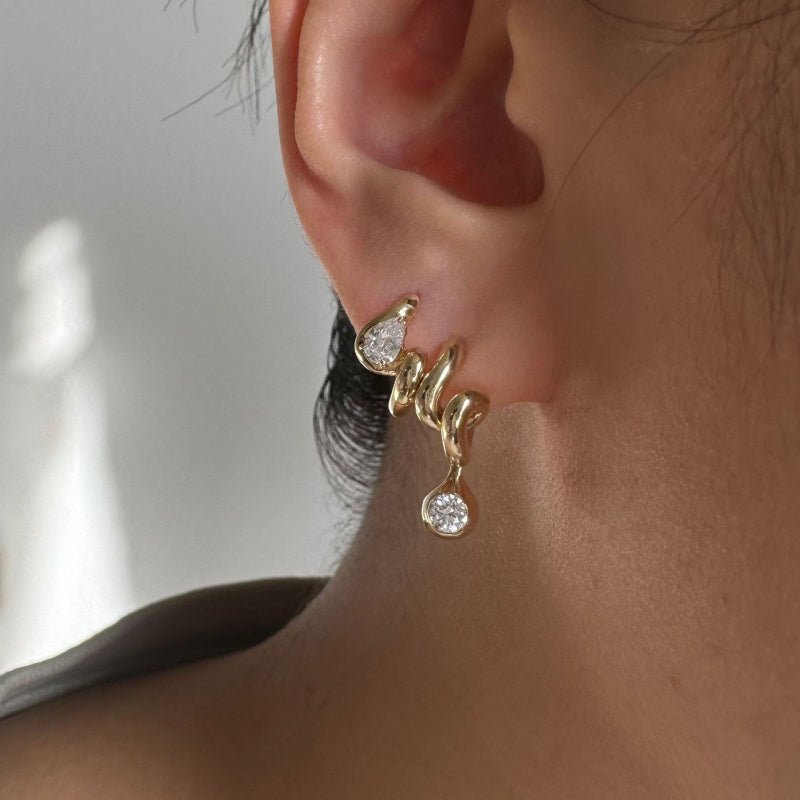 hoop earrings with dangles