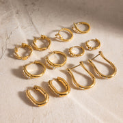 hoop rhinestone earrings