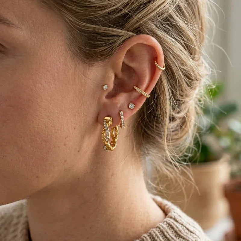 hoop ring earrings
