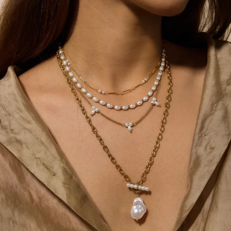 imitation pearl necklace
