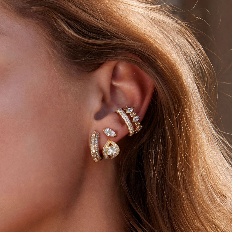 large cubic zirconia stud earrings