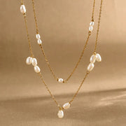 layered pearl necklace