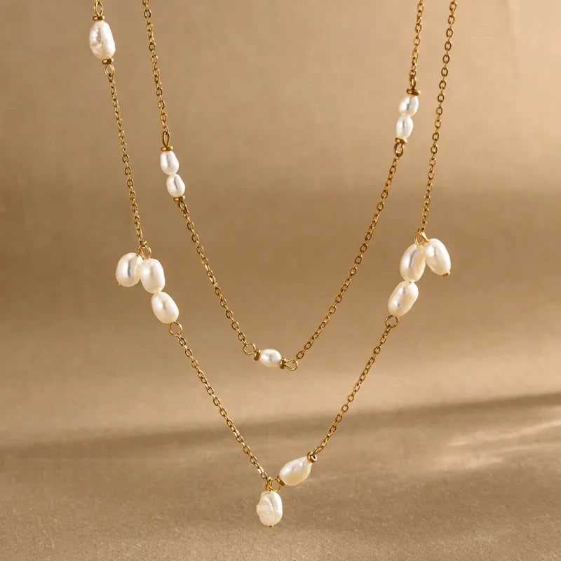layered pearl necklace