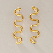 long gold earrings
