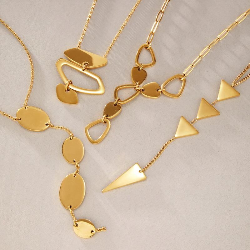 long gold necklace for women