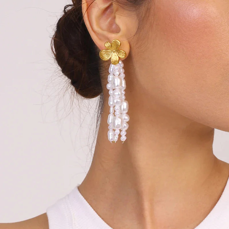 long pearl drop earrings