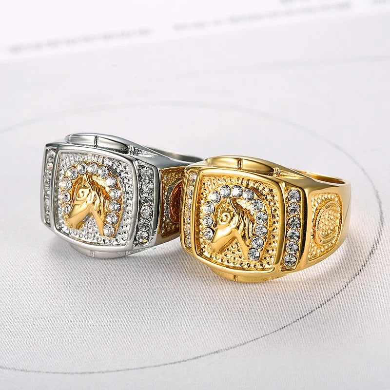 mens stainless steel skull rings