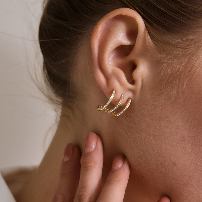 metal hoop earrings