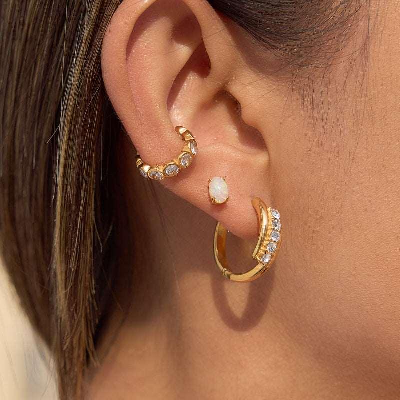 metal stud earrings for women