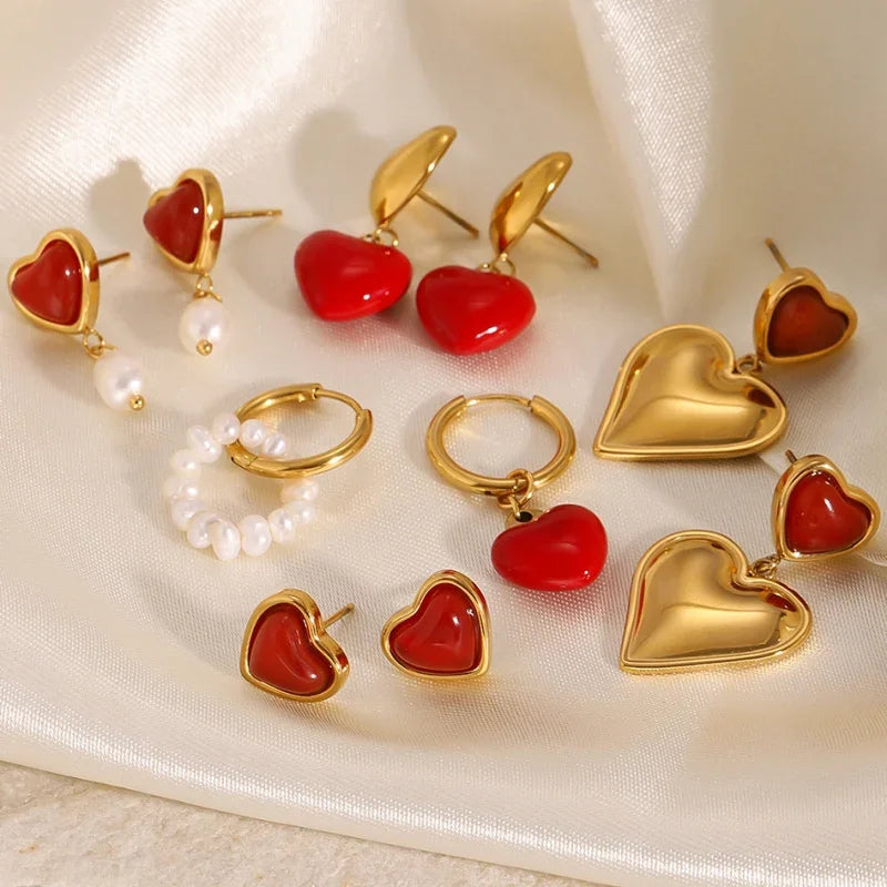 metallic earrings