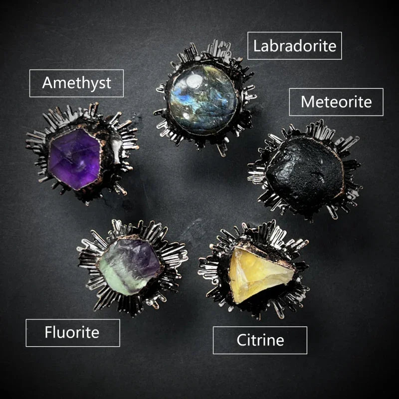 multi color gemstone ring