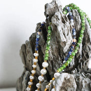 multi colored gemstone necklace