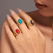 multi colored gemstone rings