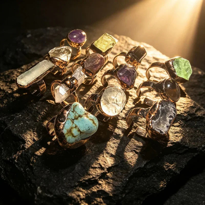 multi gemstone engagement rings