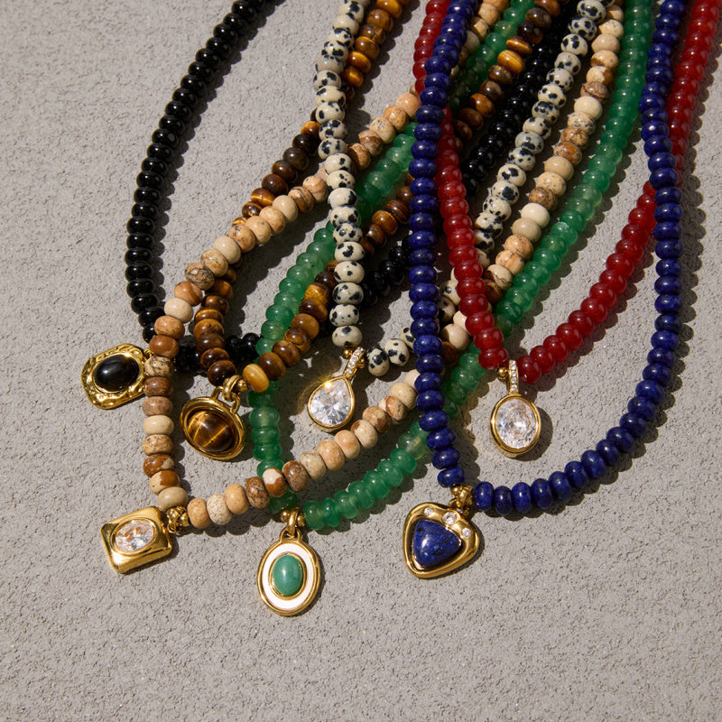 multicolor gemstone necklace