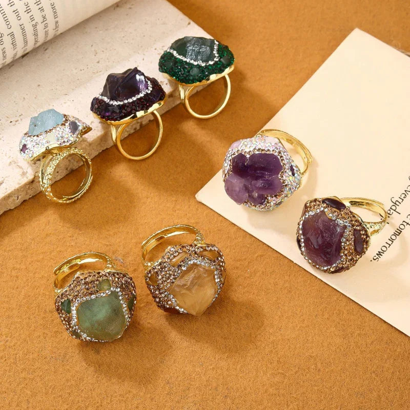 natural stone wedding rings