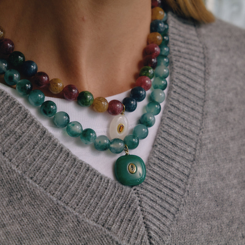 necklace precious stones