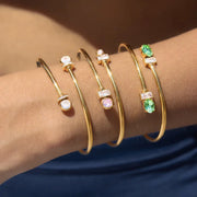 open bangle bracelet gold