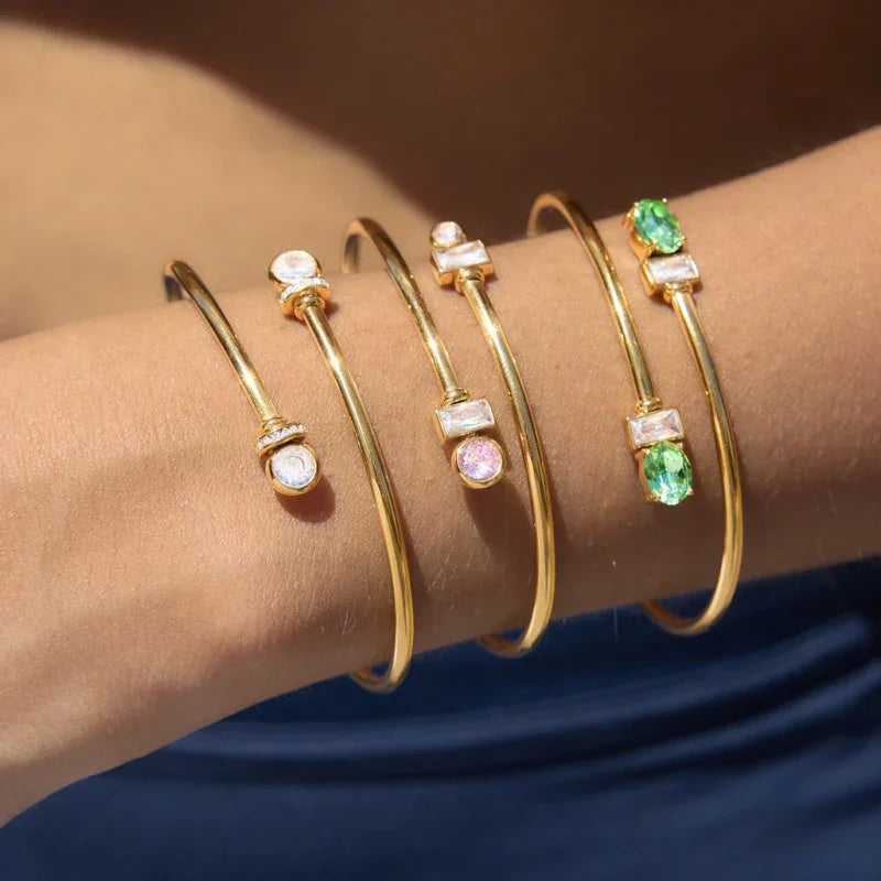 open bangle bracelet gold