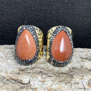 orange gemstone engagement ring