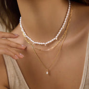 pearl and cz necklace