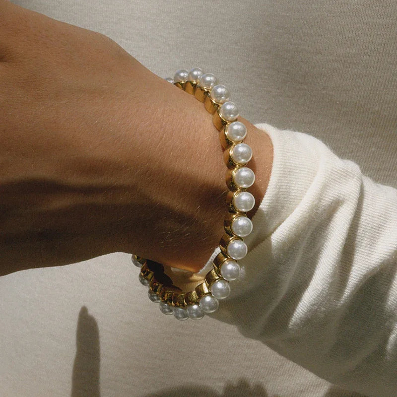 pearl bangle bracelet