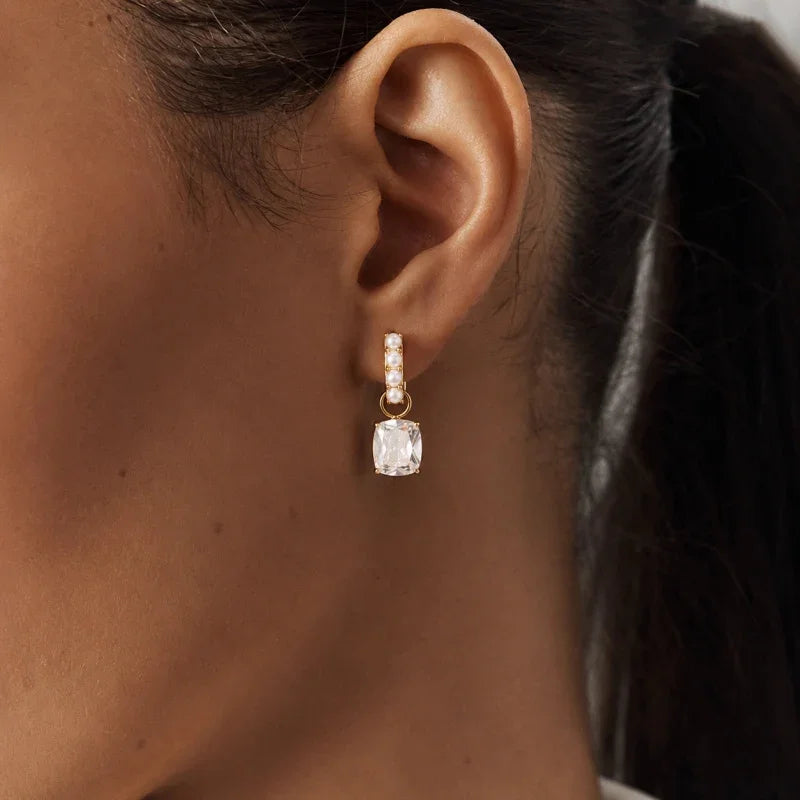 pearl dangle earrings