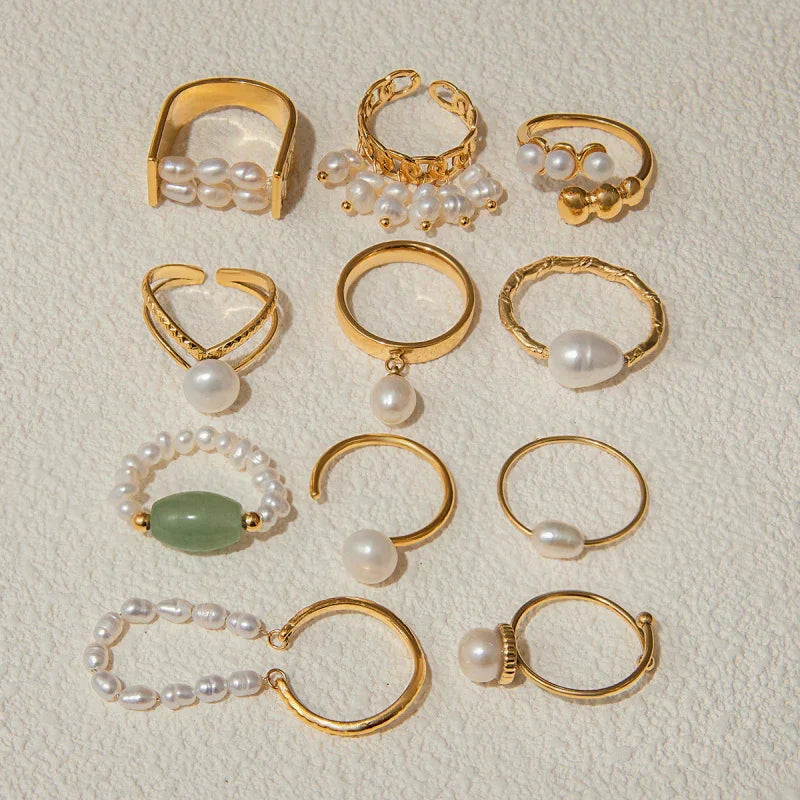 pearl gemstone ring