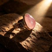 pink gemstone engagement ring