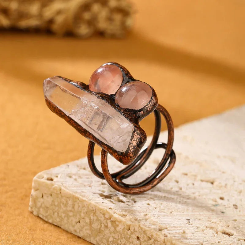 pink gemstone engagement ring