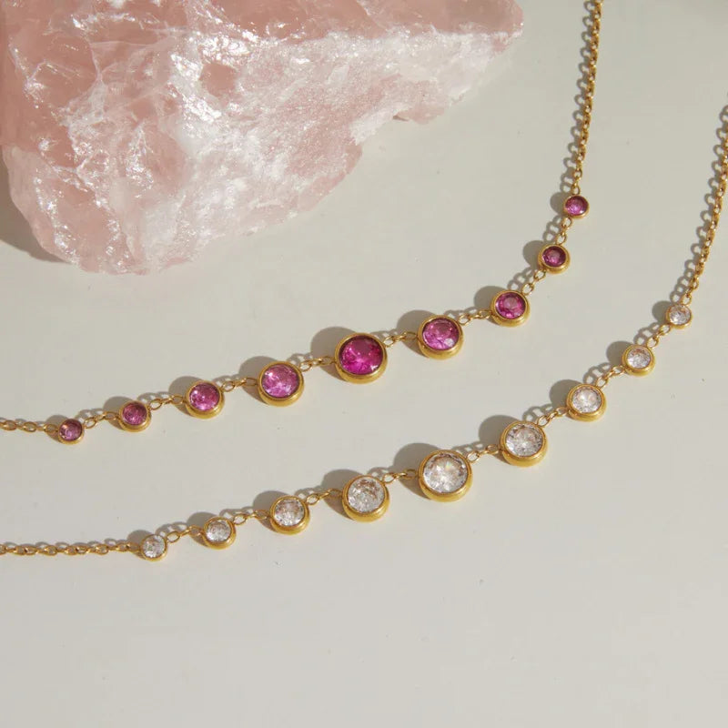 pink necklaces for women
